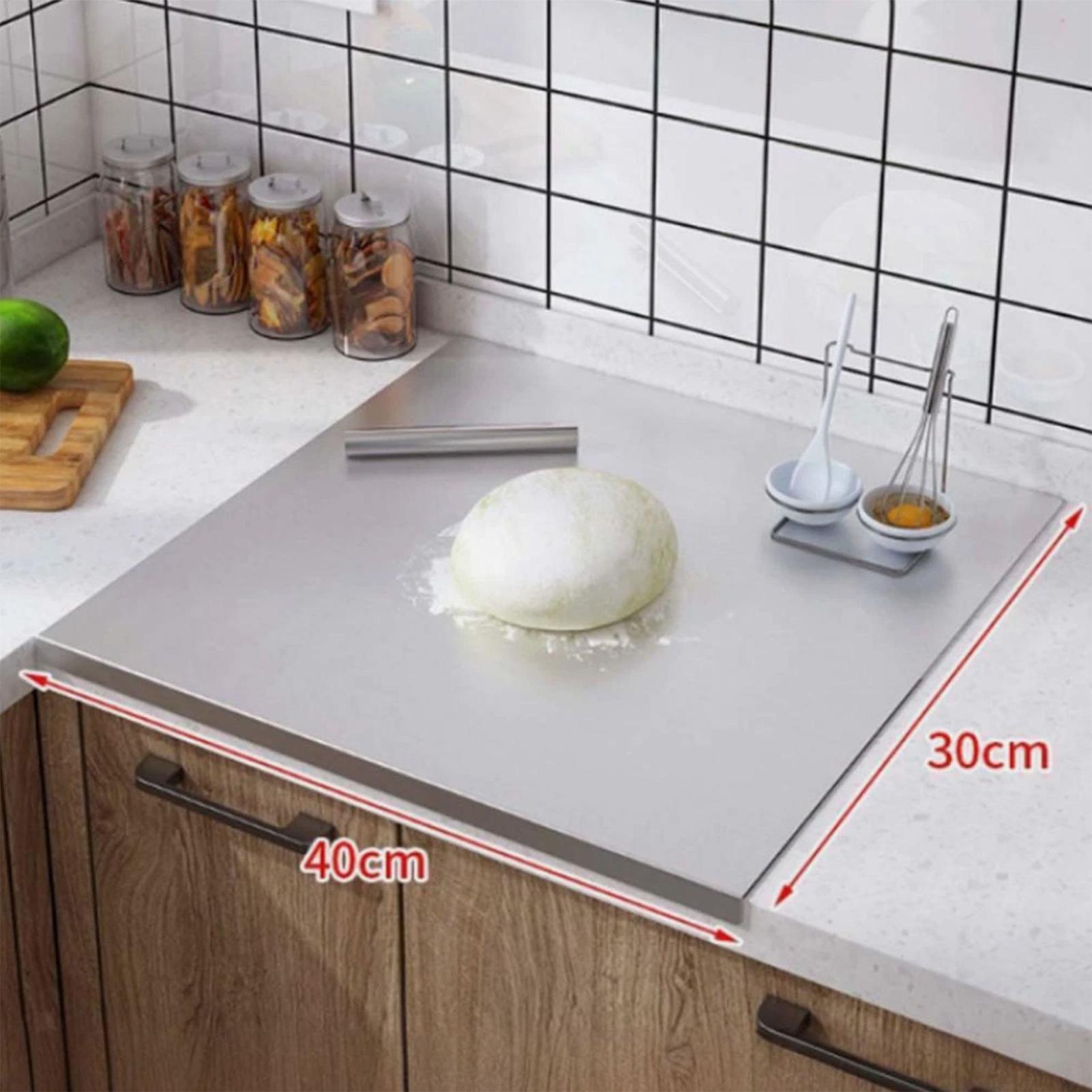 Kitchen And Baking Tools - Edelstahl-Schneidebrett Antihaftbeschichtet Beidseitig Verwendbar Fleisch-Schneidebretter Küchenwerkzeug