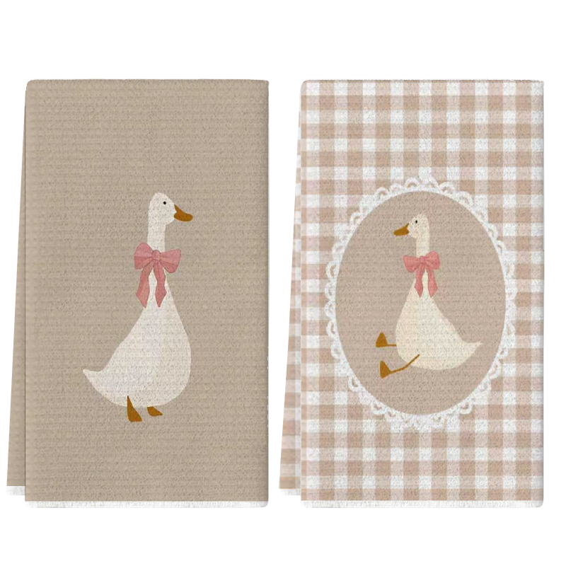 Kitchen Baking Cloth - 2 Stück, niedliche Enten-Küchentücher, 40 cm