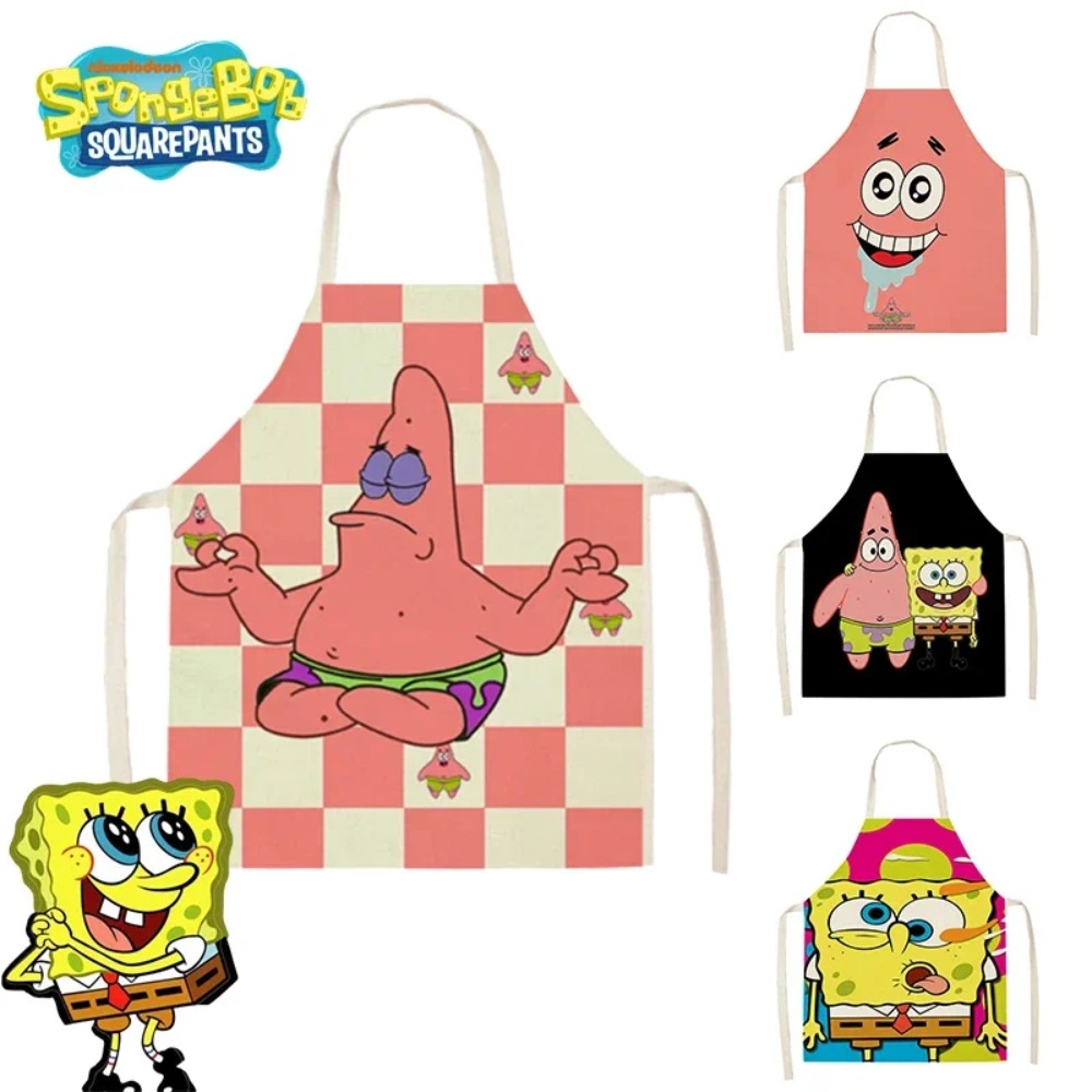 Kitchen Baking Store - SpongeBob Patrick Küchenschürzen für Erwachsene, Leinen-Lätzchen,