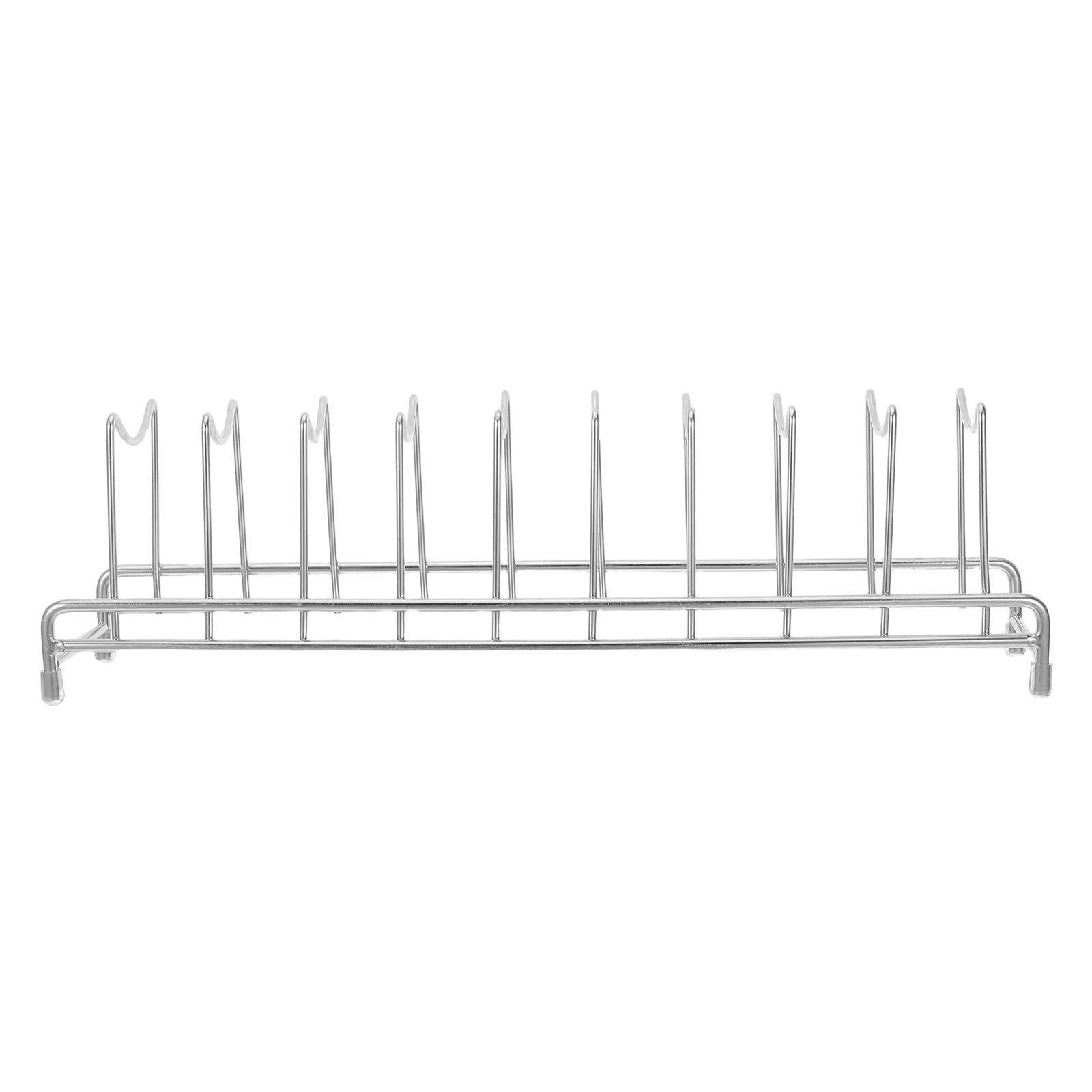 Kitchen Cabinet Baking Sheet Organizer - Edelstahl 9-Fach Topfdeckel-Organizer Küchen-Topfdeckelhalter Schrank-Aufbewahrung für