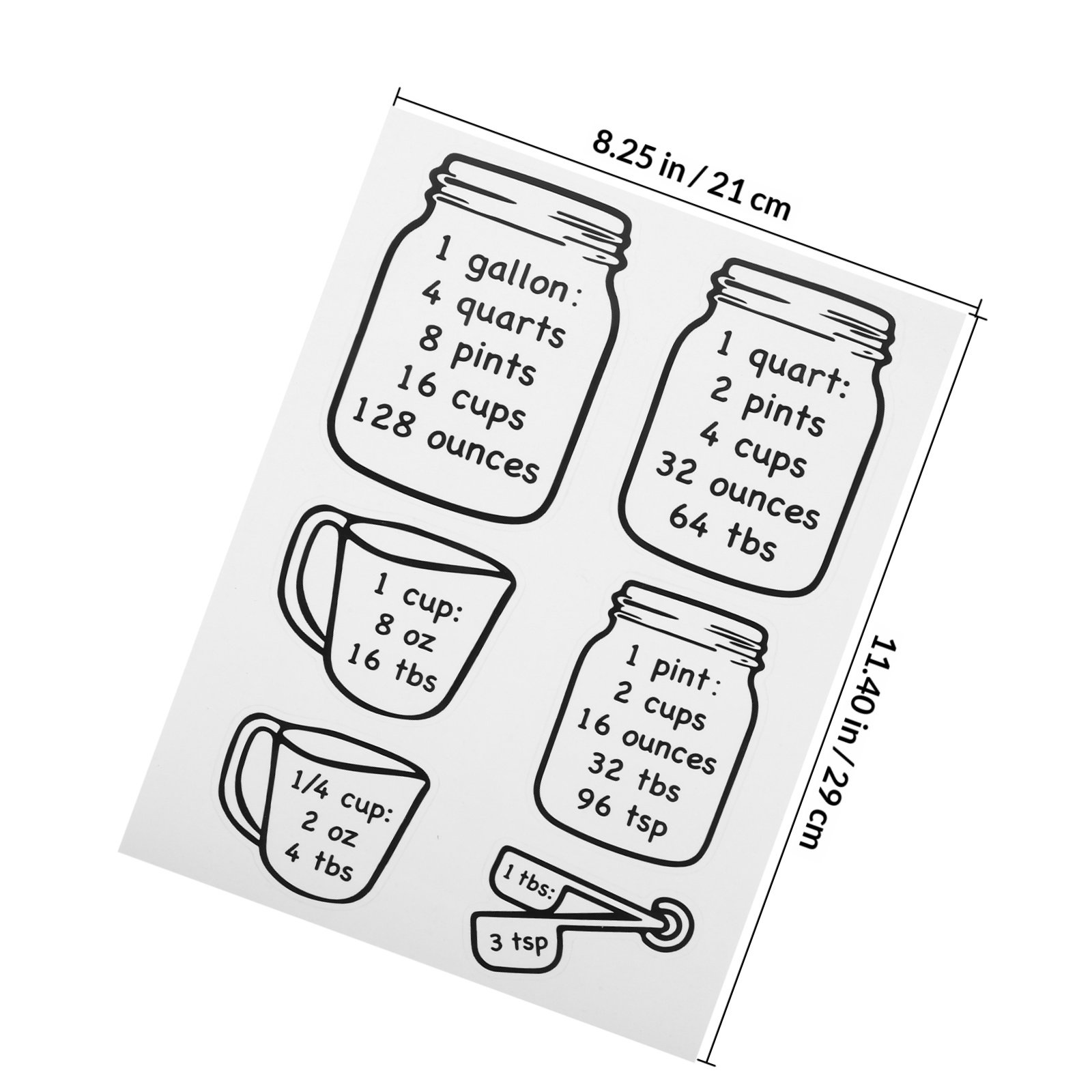 2 Stück Küchen-Umrechnungstabe – Kitchen Baking Conversion Chart Bewertung und Preis