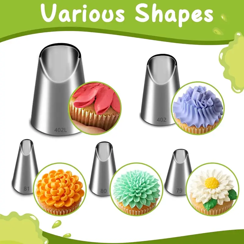 5-teiliges Edelstahl-Spritzdüs – Kitchen Baking Store Bewertung und Preis