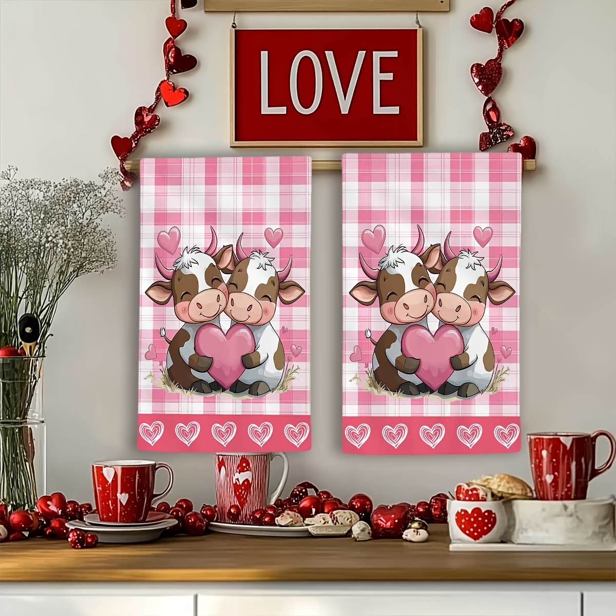 2 Stück, Valentinstag-Küchentü – Kitchen Baking Cloth Bewertung und Preis