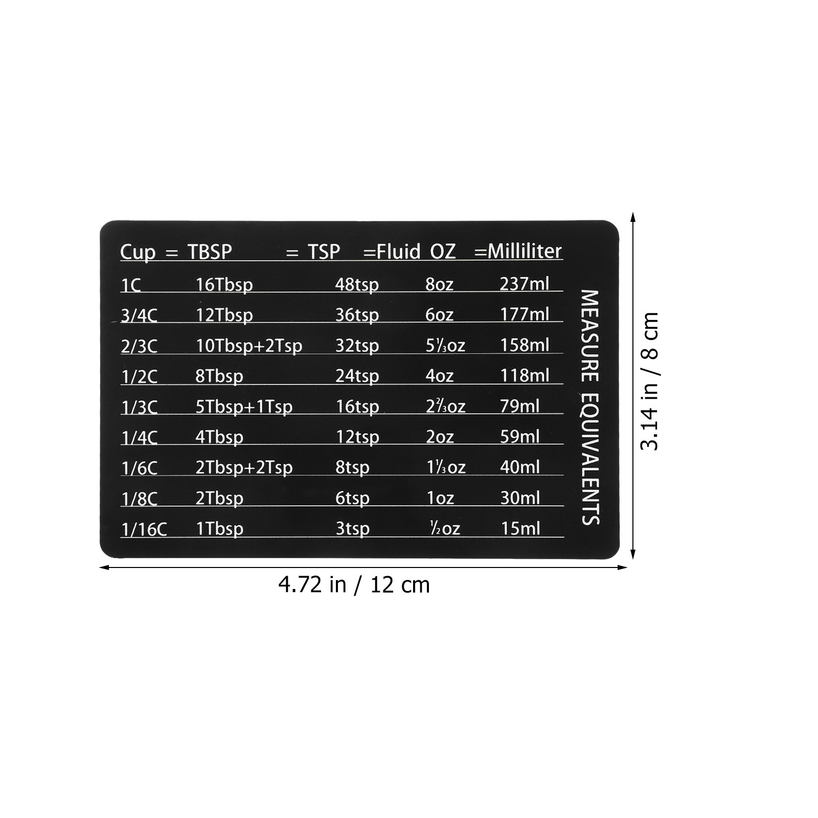 Gravierte magnetische Maßumrec – Kitchen Baking Conversion Chart Bewertung und Preis