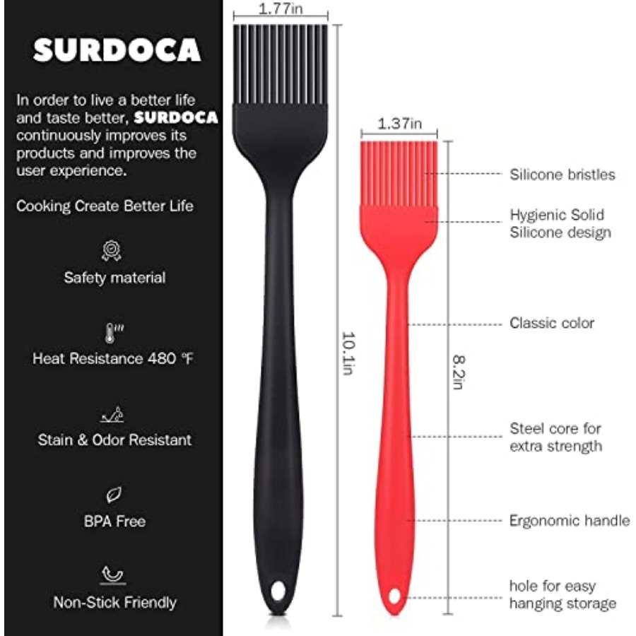 Silikon-Backpinsel-Set - 2 Stü – Pastry Brush Silicone Bewertung und Preis