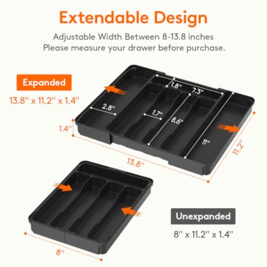 Erweiterbarer Besteckorganizer – Kitchen Utensils Bewertung und Preis