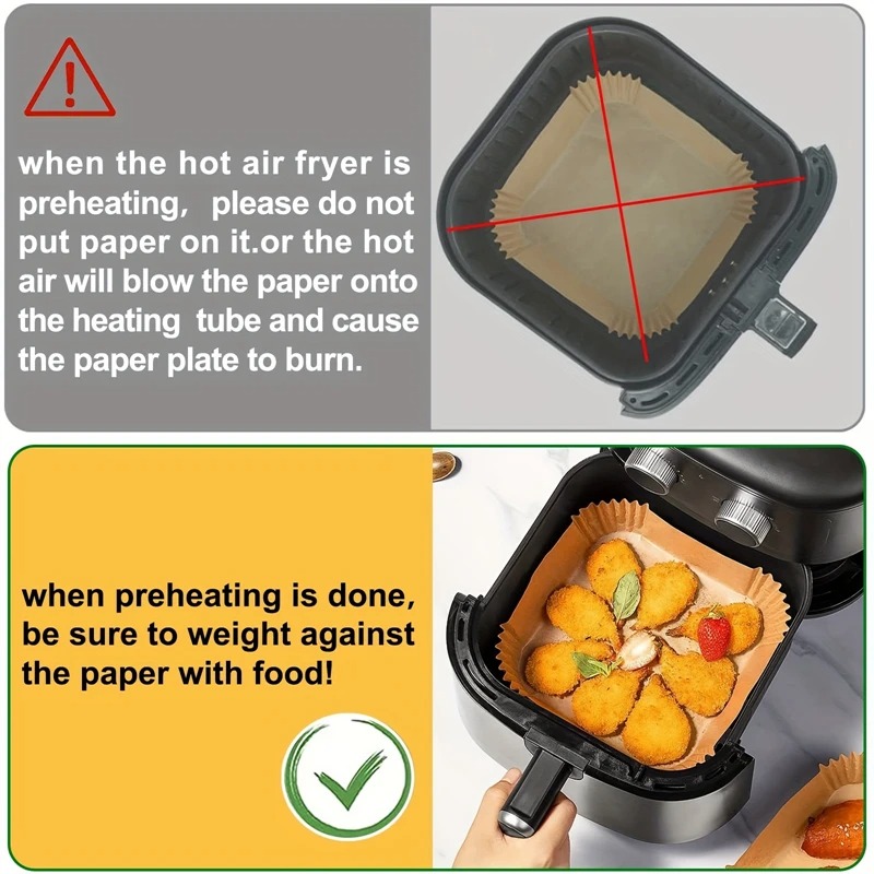Luftfritteusen-Papiereinlagen  – Kitchen Baking Paper Bewertung und Preis