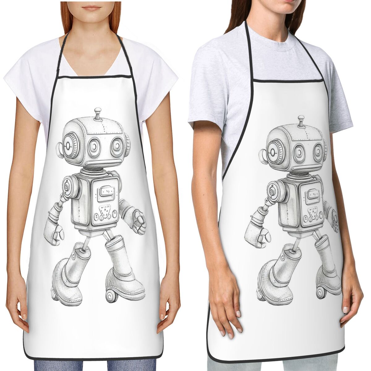 Retro-Sketch Roboter mit mecha – Kitchen Robot Baking Bewertung und Preis